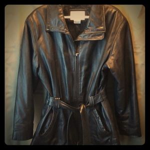 Women’s Nine West leather coat